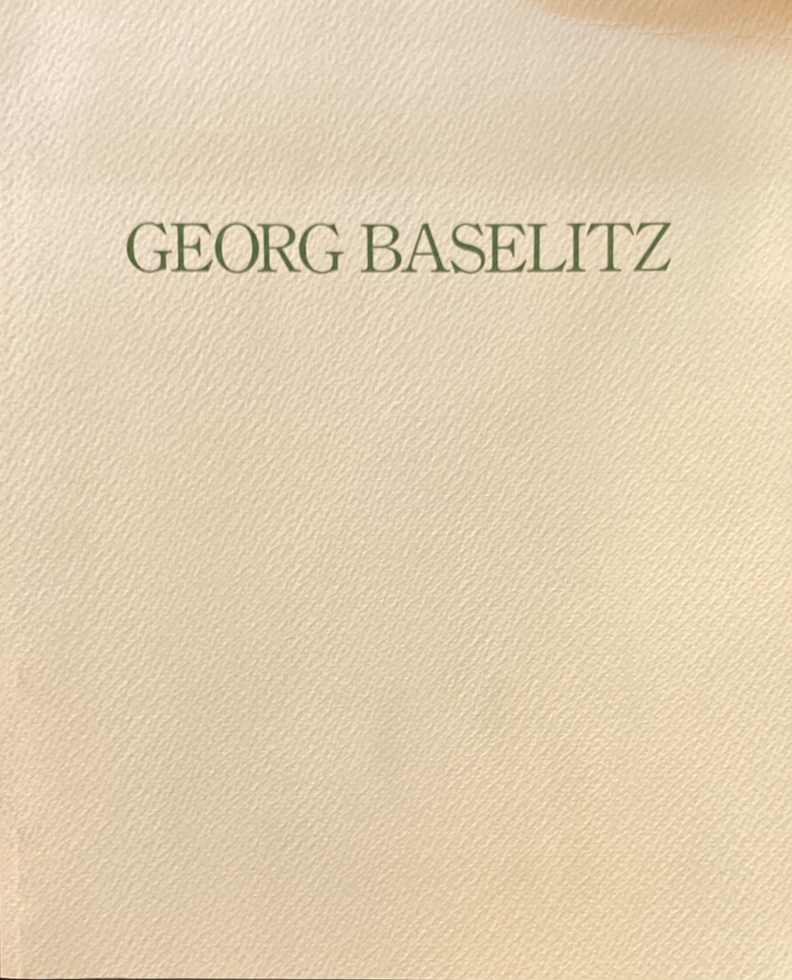 GEORG BASELITZ ゲオルグ・バセリッツ 1988 アキラ・イケダ・ギャラリー