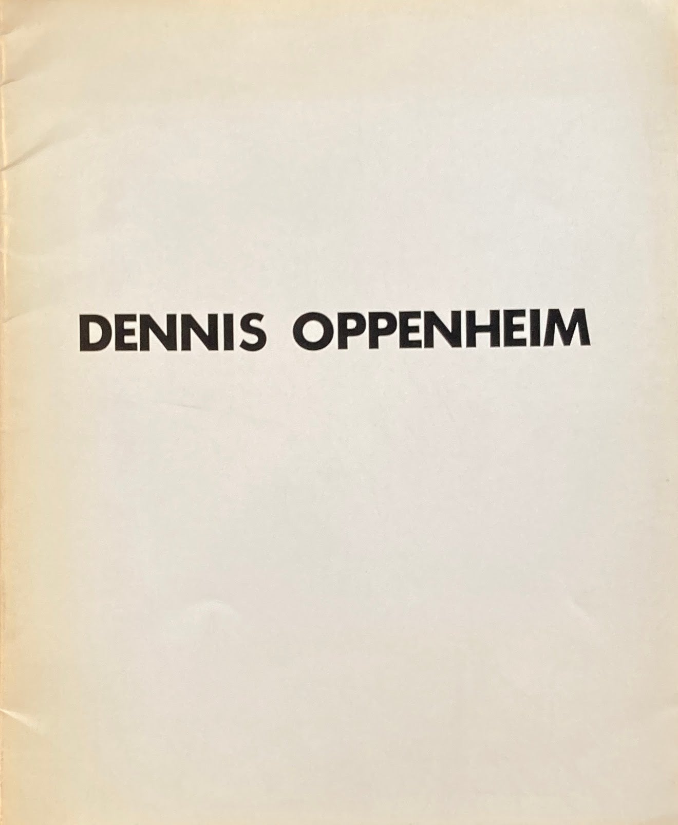 DENNIS OPPENHEIM デニス・オッペンハイム 1983 アキラ・イケダ・ギャラリー