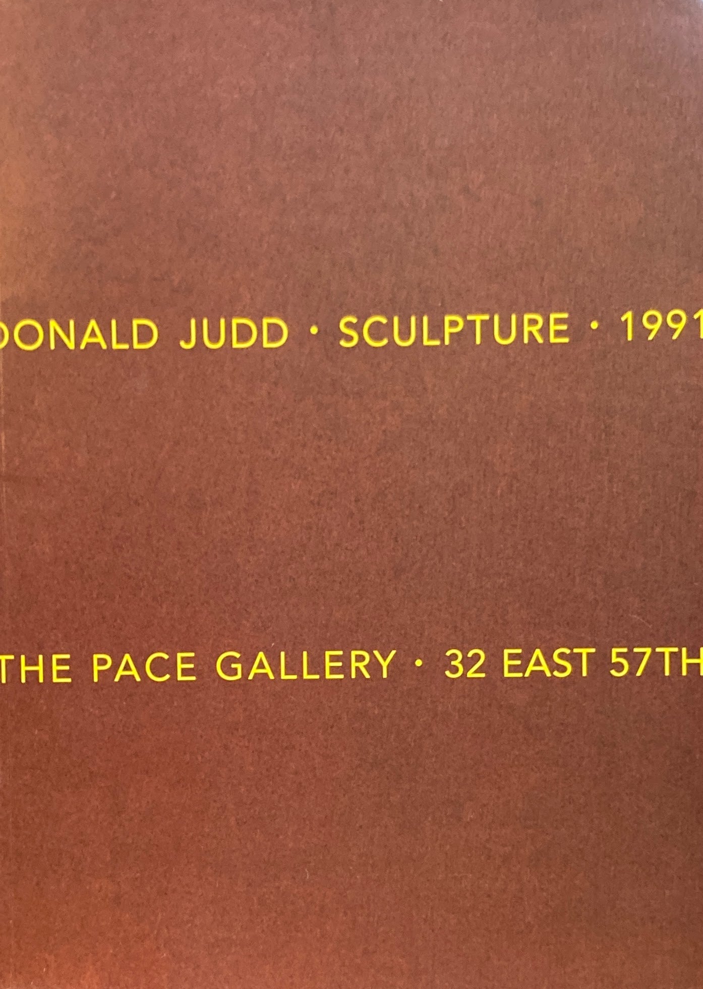 Donald Judd Sculpture  Pace Gallery ドナルド・ジャッド 1991