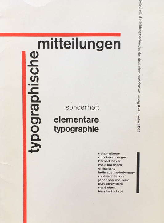 Elementare Typographiel Jan Tschichold ヤン・チョヒルト
