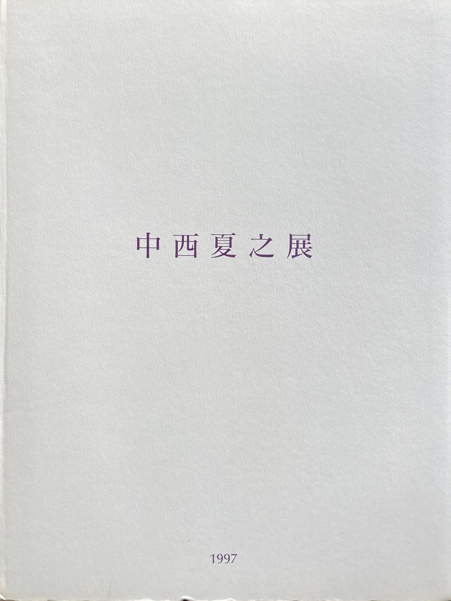 中西夏之展 白く、強い、目前、へ 東京都現代美術館 1997