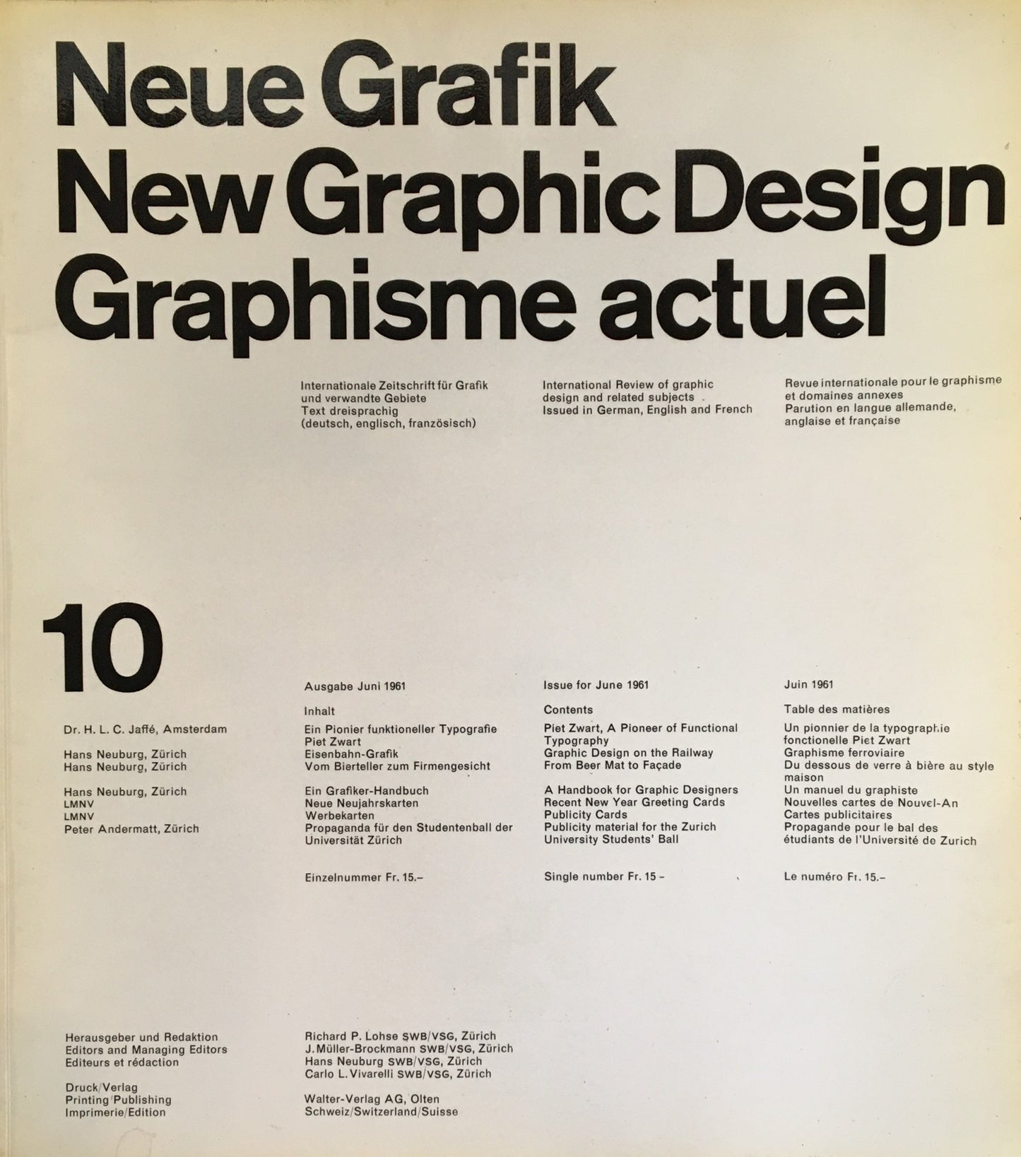 Neue Grafik/New Graphic Design/Graphisme actuel no.10