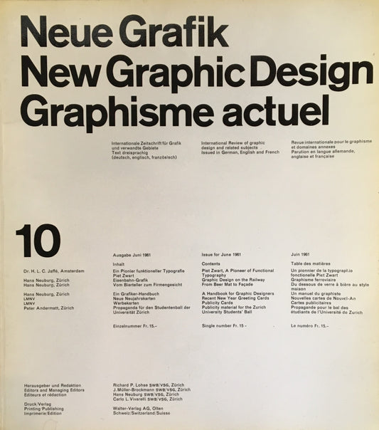 Neue Grafik/New Graphic Design/Graphisme actuel  no.10