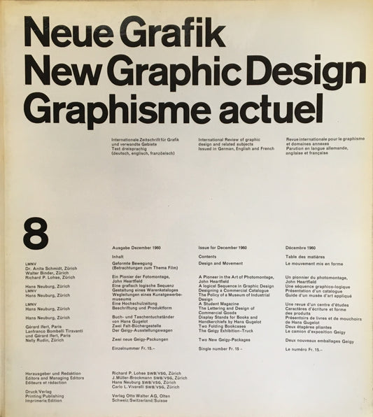 Neue Grafik/New Graphic Design/Graphisme actuel  no.8