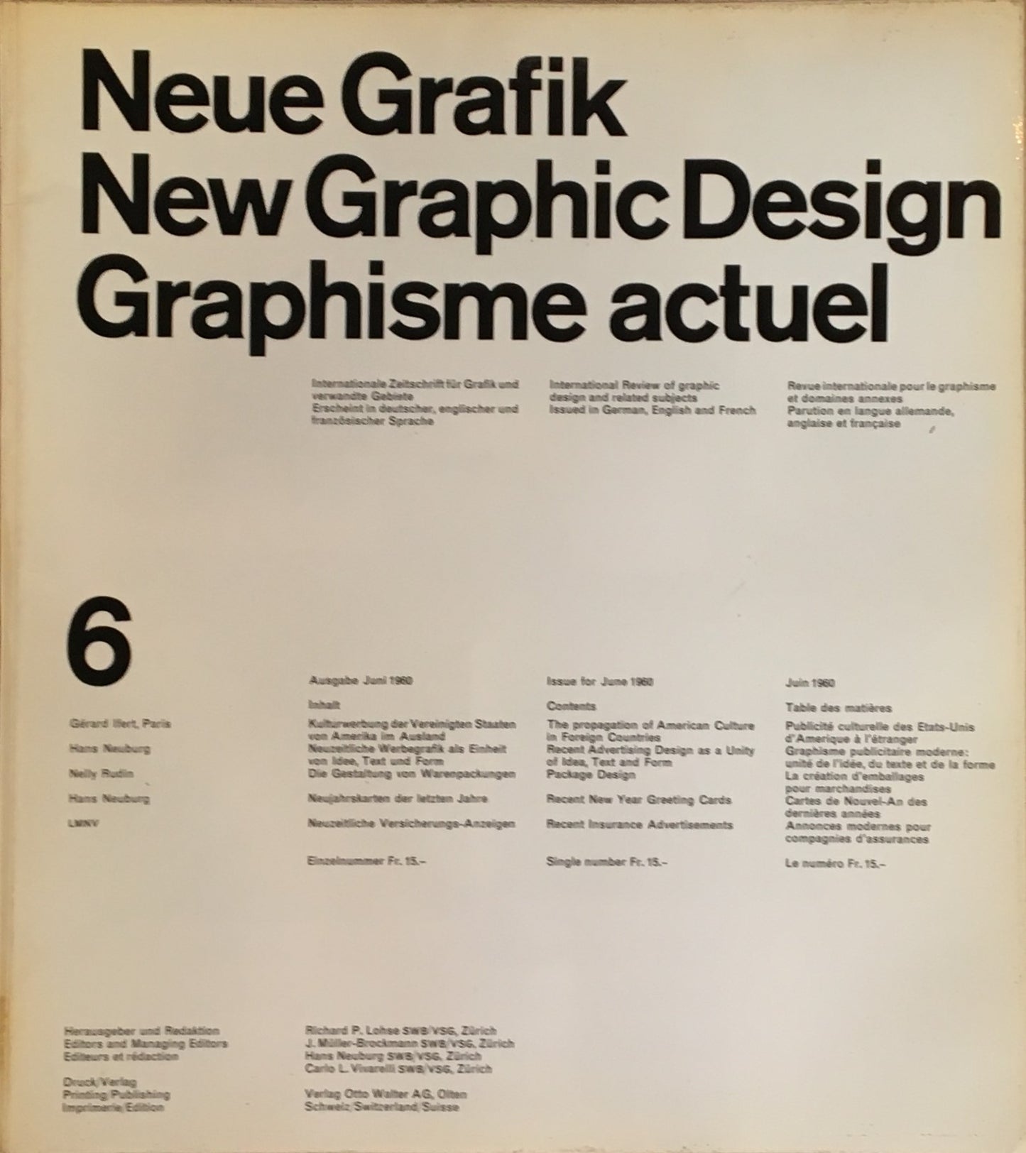 Neue Grafik/New Graphic Design/Graphisme actuel no.6