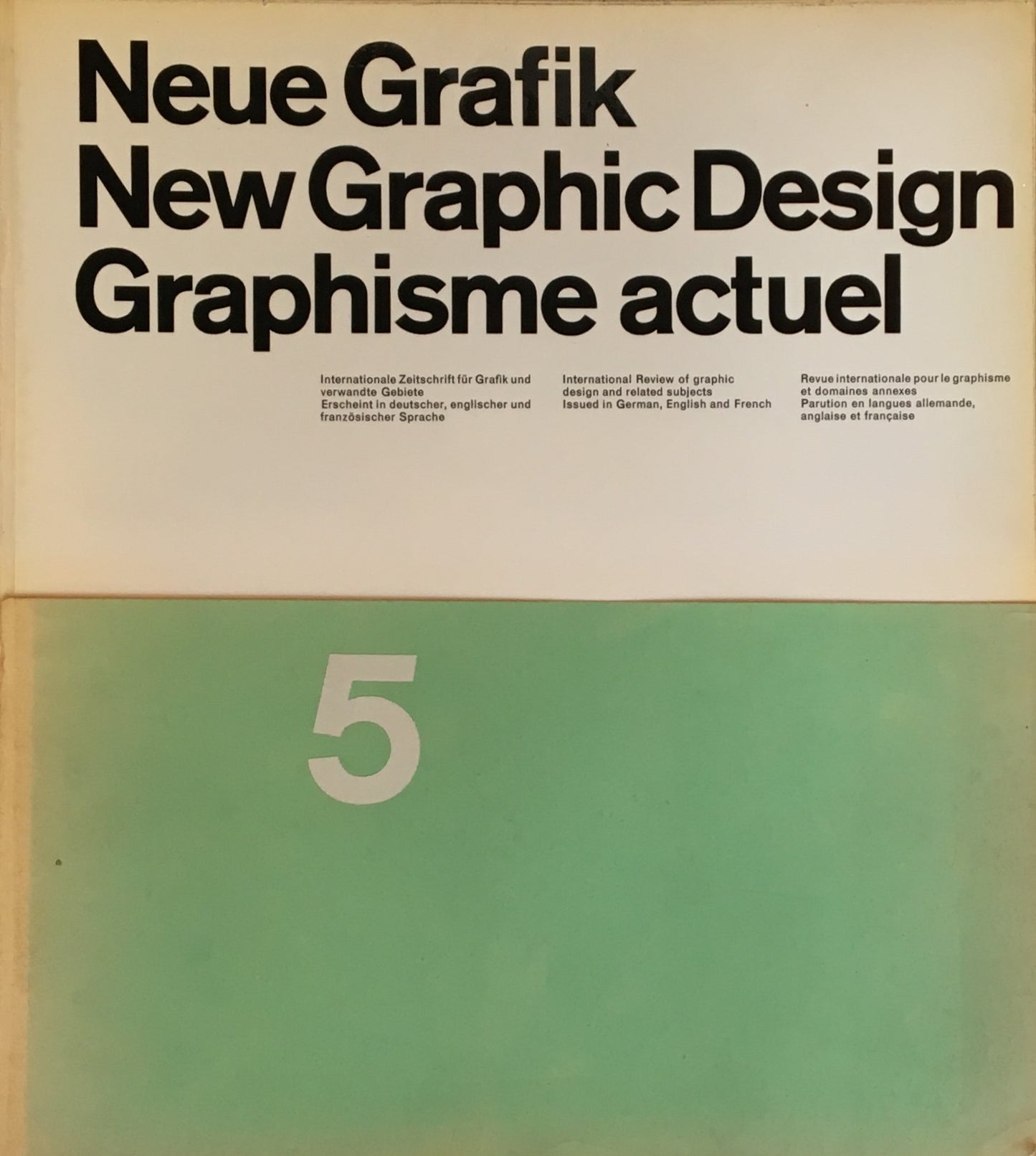 Neue Grafik/New Graphic Design/Graphisme actuel no.5