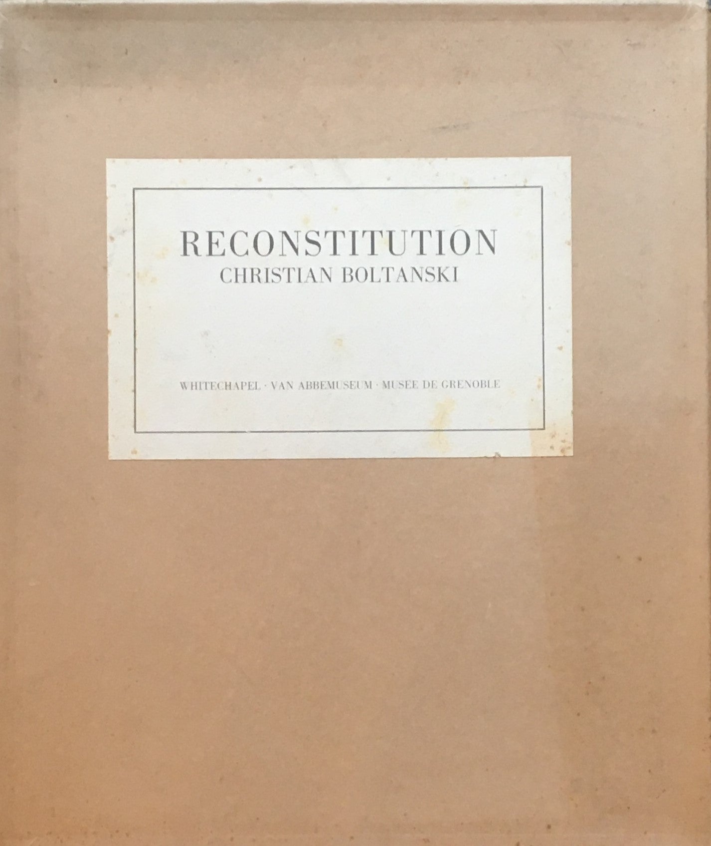 RECONSTITUTION Christian Boltanski クリスチャン・ボルタンスキー フランス語版