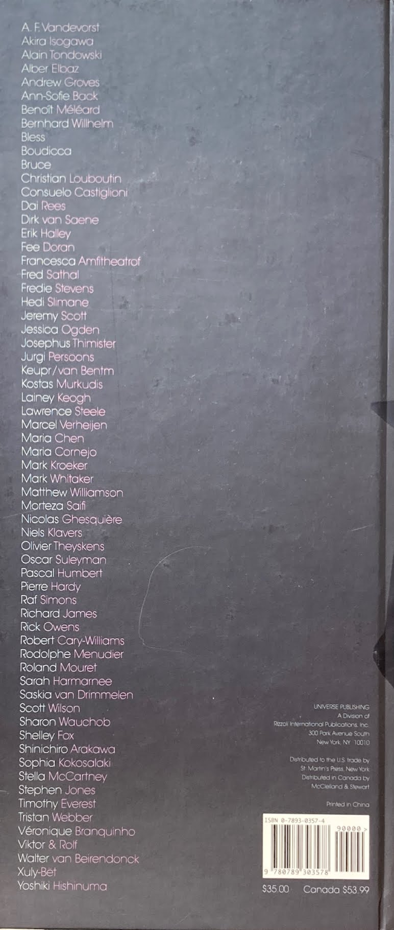 Visionaire's Fashion 2001 Designers of the New Avant-Garde