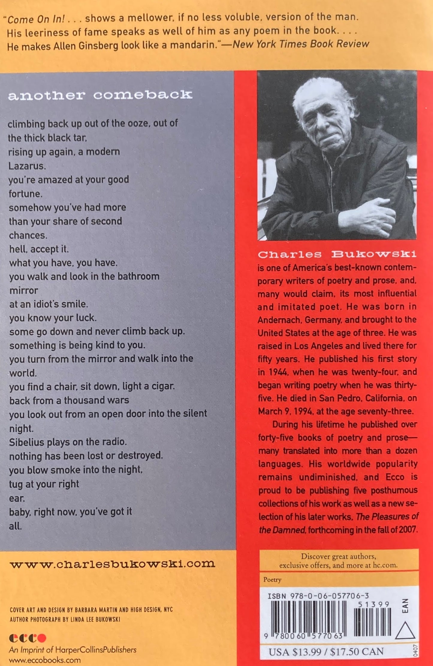 Come on In!  New Poems  Charles Bukowski  チャールズ・ブコウスキー