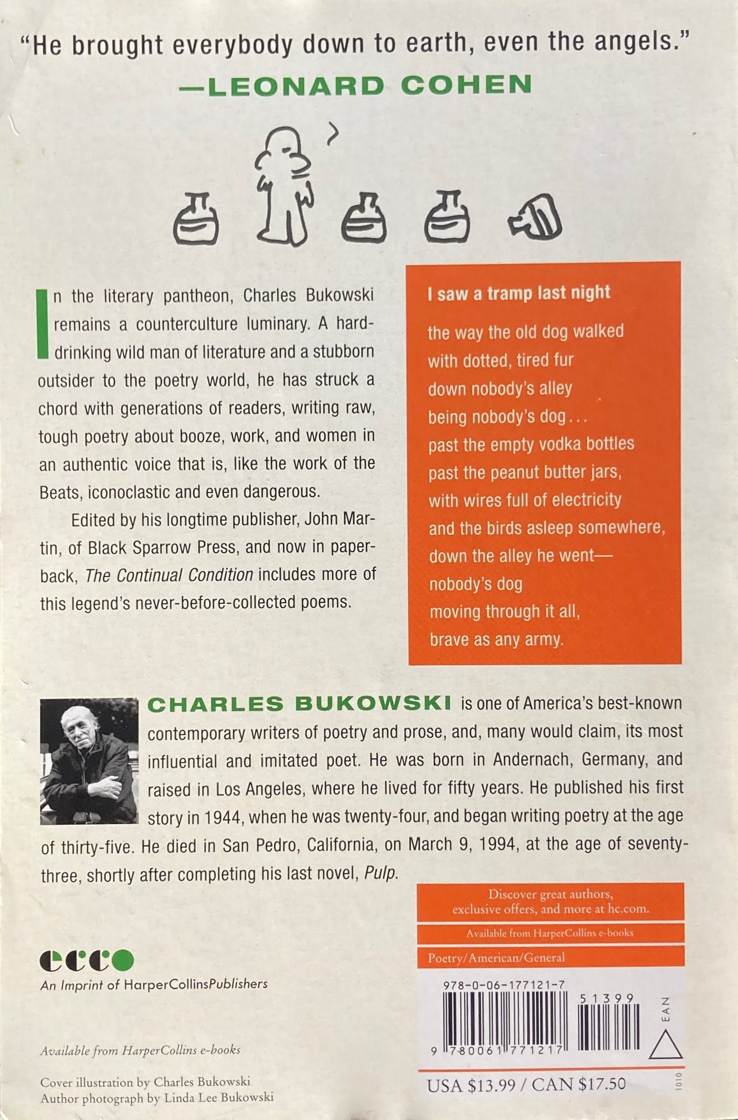 The Continual Condition Poems  Charles Bukowski  チャールズ・ブコウスキー