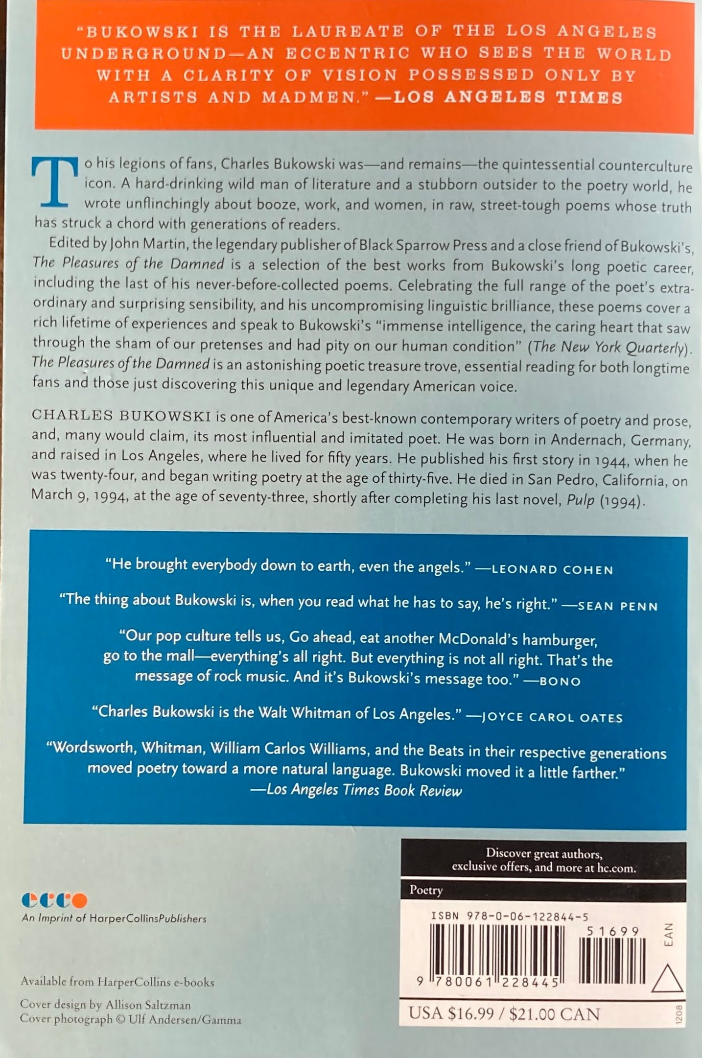 The Pleasures of the Damned Poems,1951‐1993  Charles Bukowski  チャールズ・ブコウスキー
