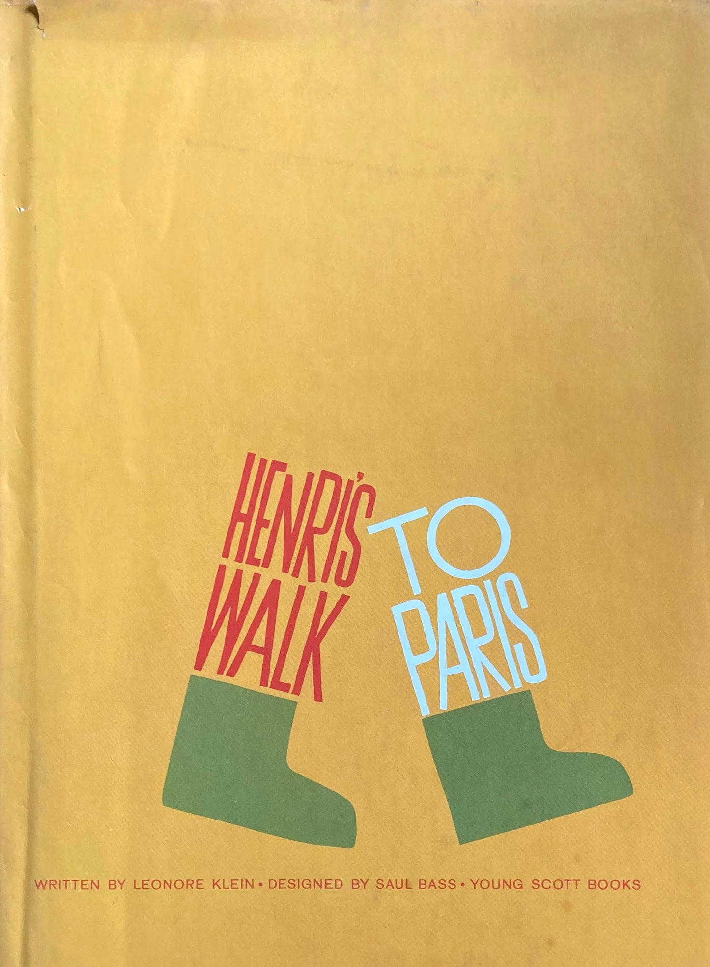 HENRI'S WALK TO PARIS written by Leonore Klein designed by Saul Bass Young Scott Books ソール・バス アンリくん、パリへ行く