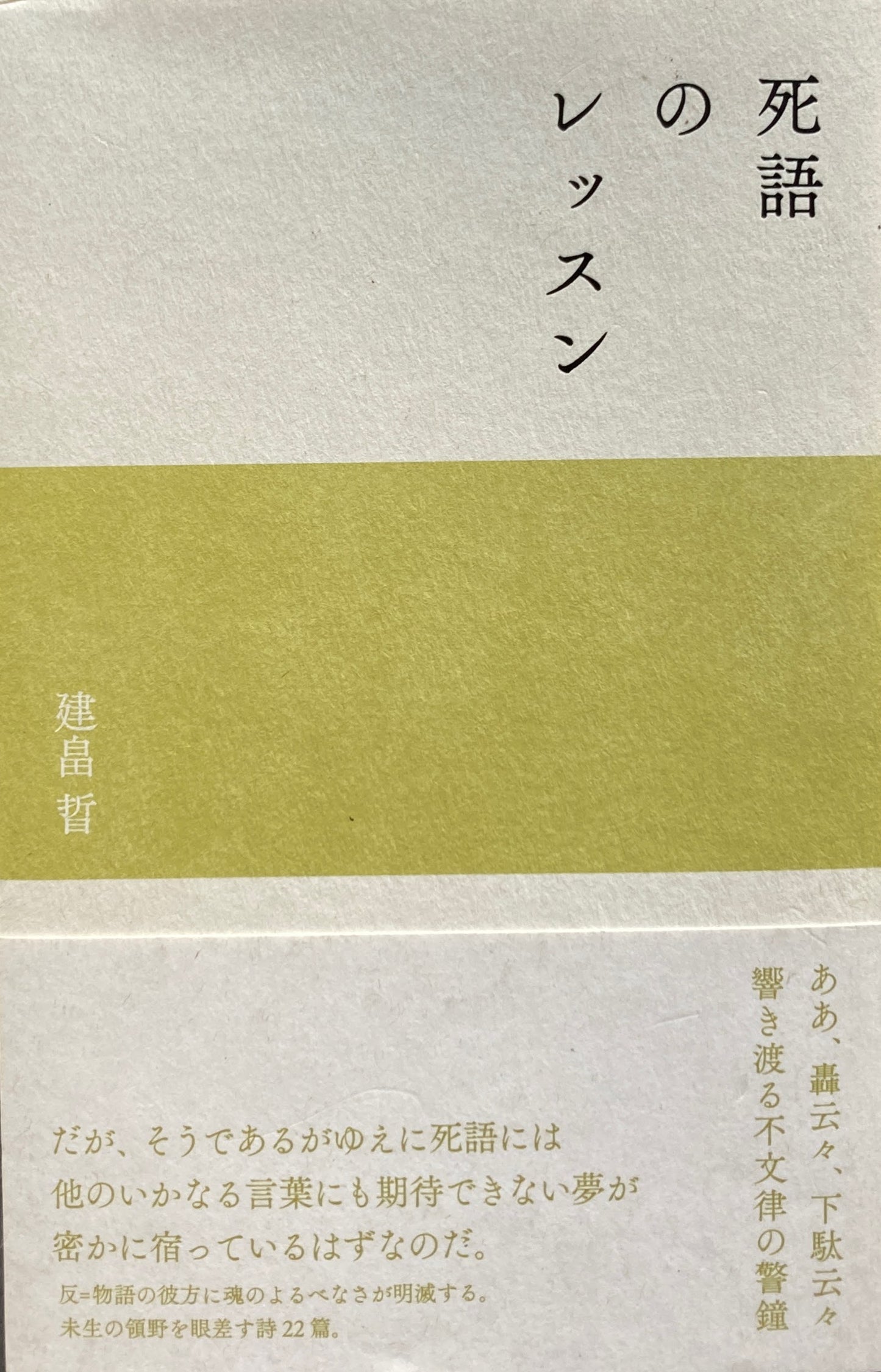 死語のレッスン 建畠晢