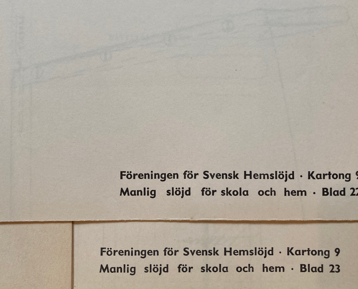 Monsterblad Utgivna av Foreningen for svensk hemslojd Manlig slojd for skola och hem KARTONG9 <日曜大工> スウェーデン手工芸協会