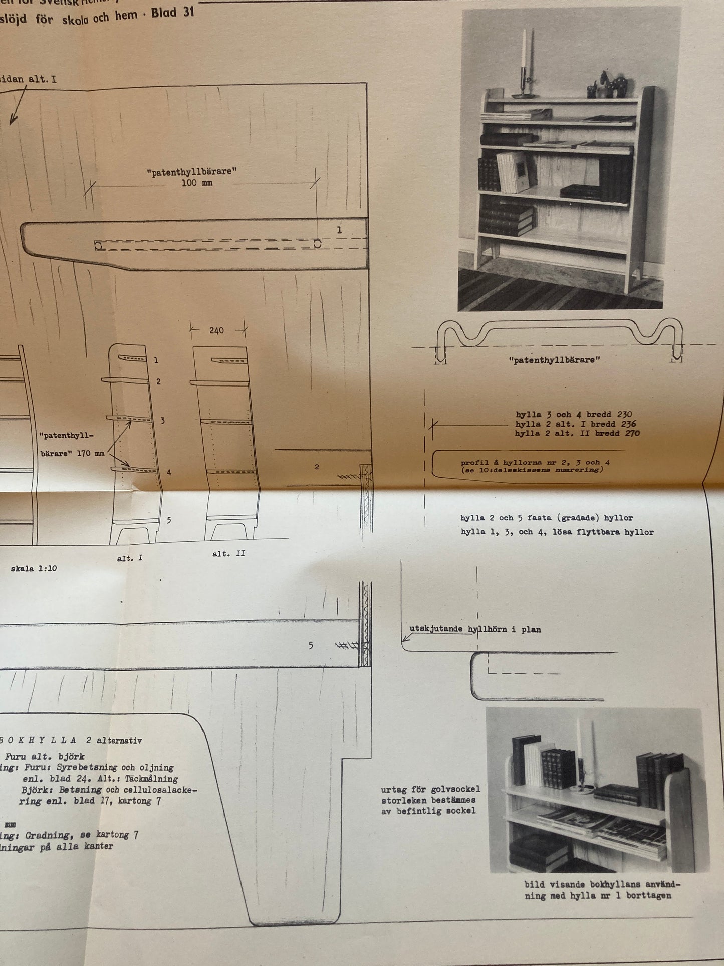 Monsterblad Utgivna av Foreningen for svensk hemslojd Manlig slojd for skola och hem KARTONG9 <日曜大工> スウェーデン手工芸協会