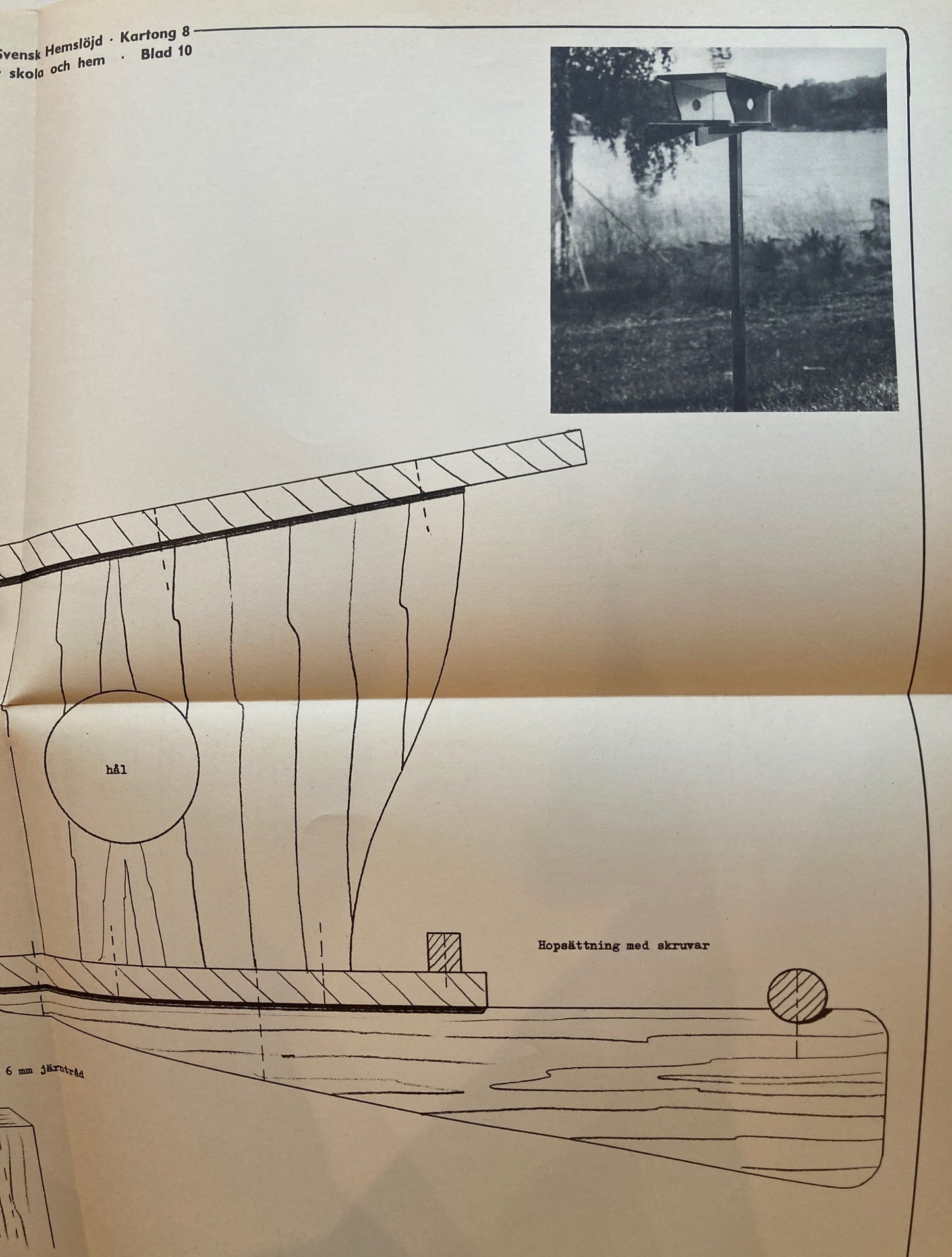 Monsterblad Utgivna av Foreningen for svensk hemslojd Manlig slojd for skola och hem KARTONG8 <日曜大工> スウェーデン手工芸協会
