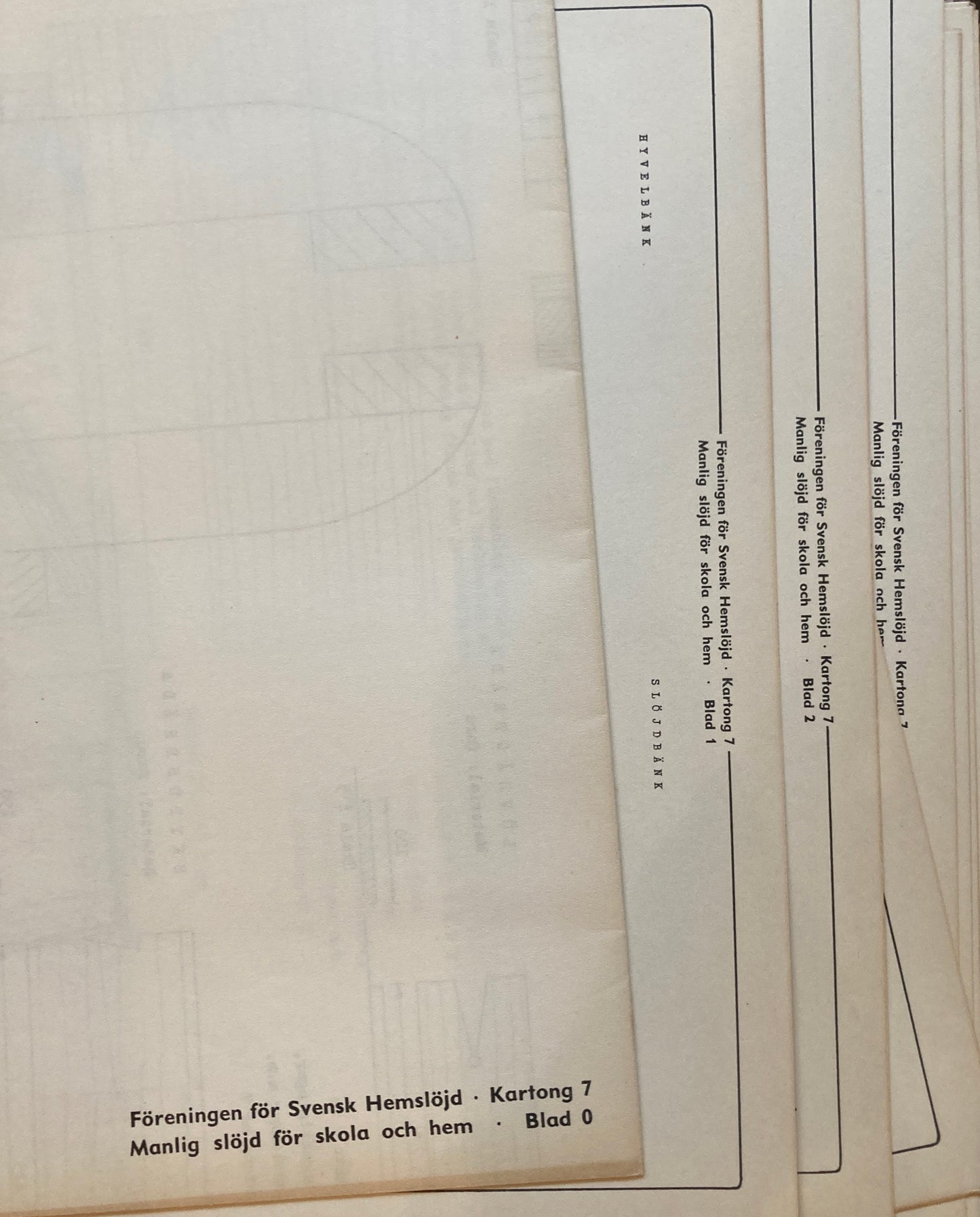 Monsterblad Utgivna av Foreningen for svensk hemslojd Manlig slojd for skola och hem KARTONG7 <日曜大工> スウェーデン手工芸協会
