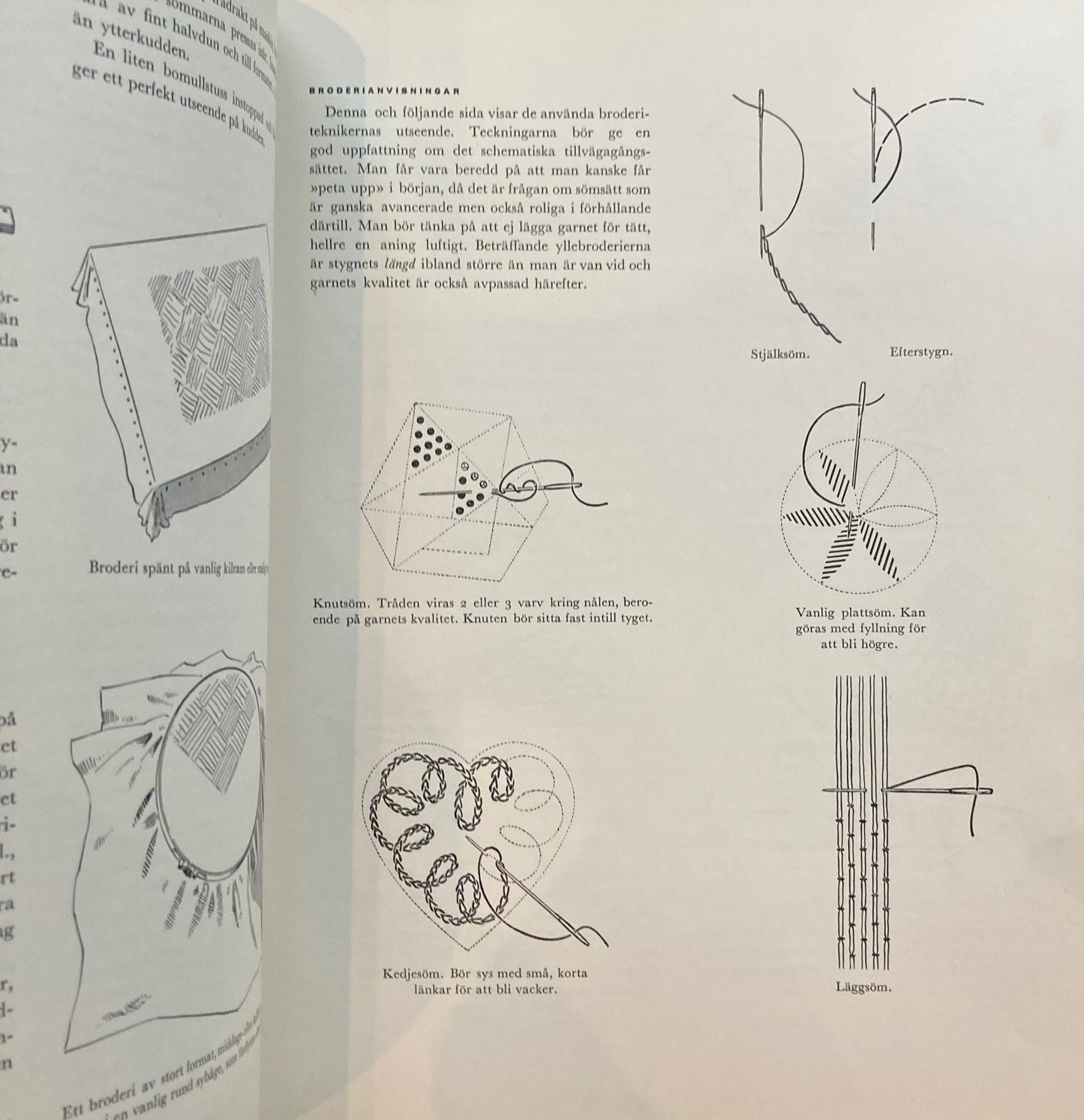 Monsterblad Utgivna av Foreningen for svensk hemslojd Broderier  i  fria  somsatt KARTONG14 <フリースタイル刺繍> スウェーデン手工芸協会