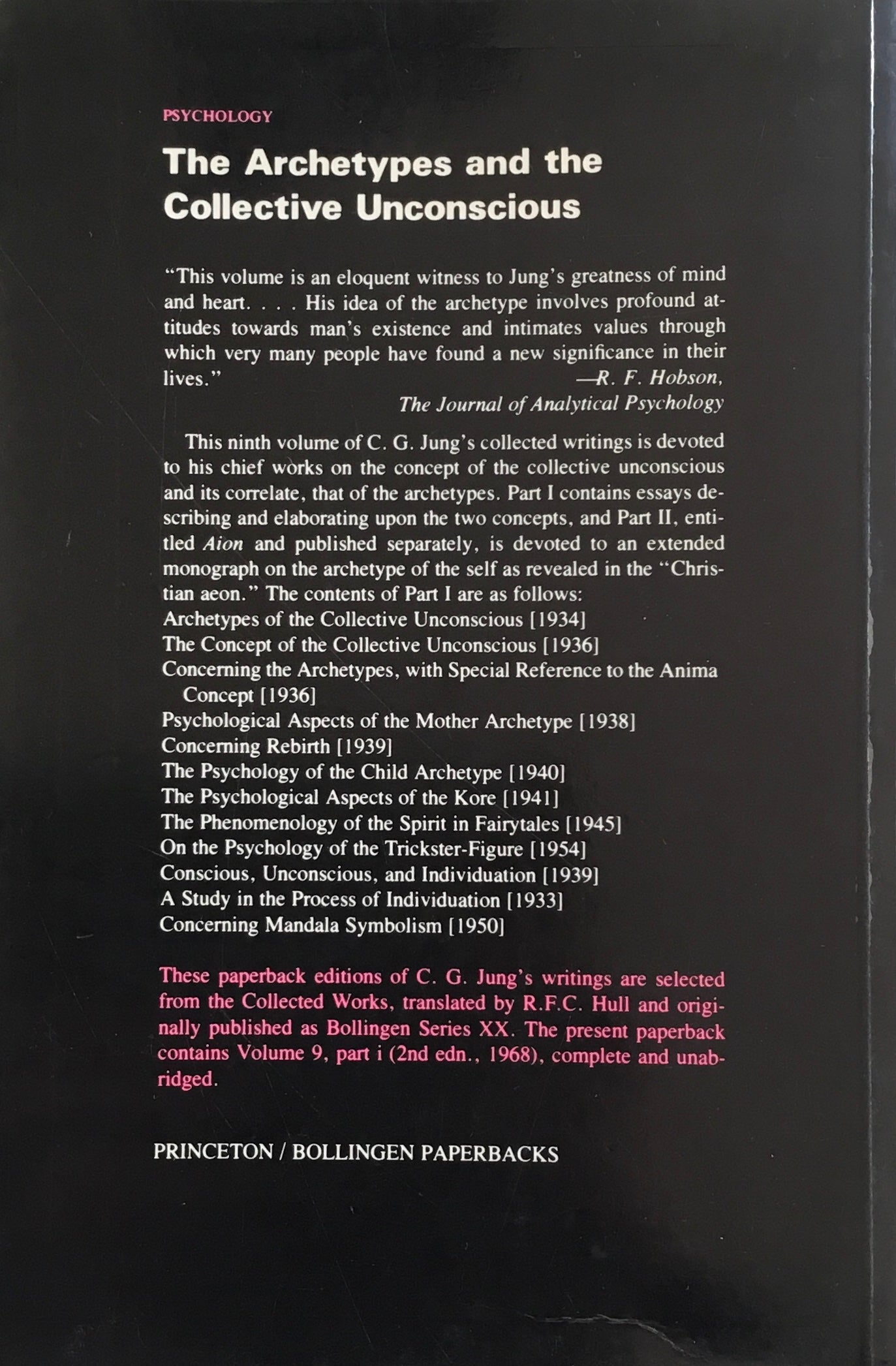 The Archetypes and the Collective Unconscious C.G.ユング