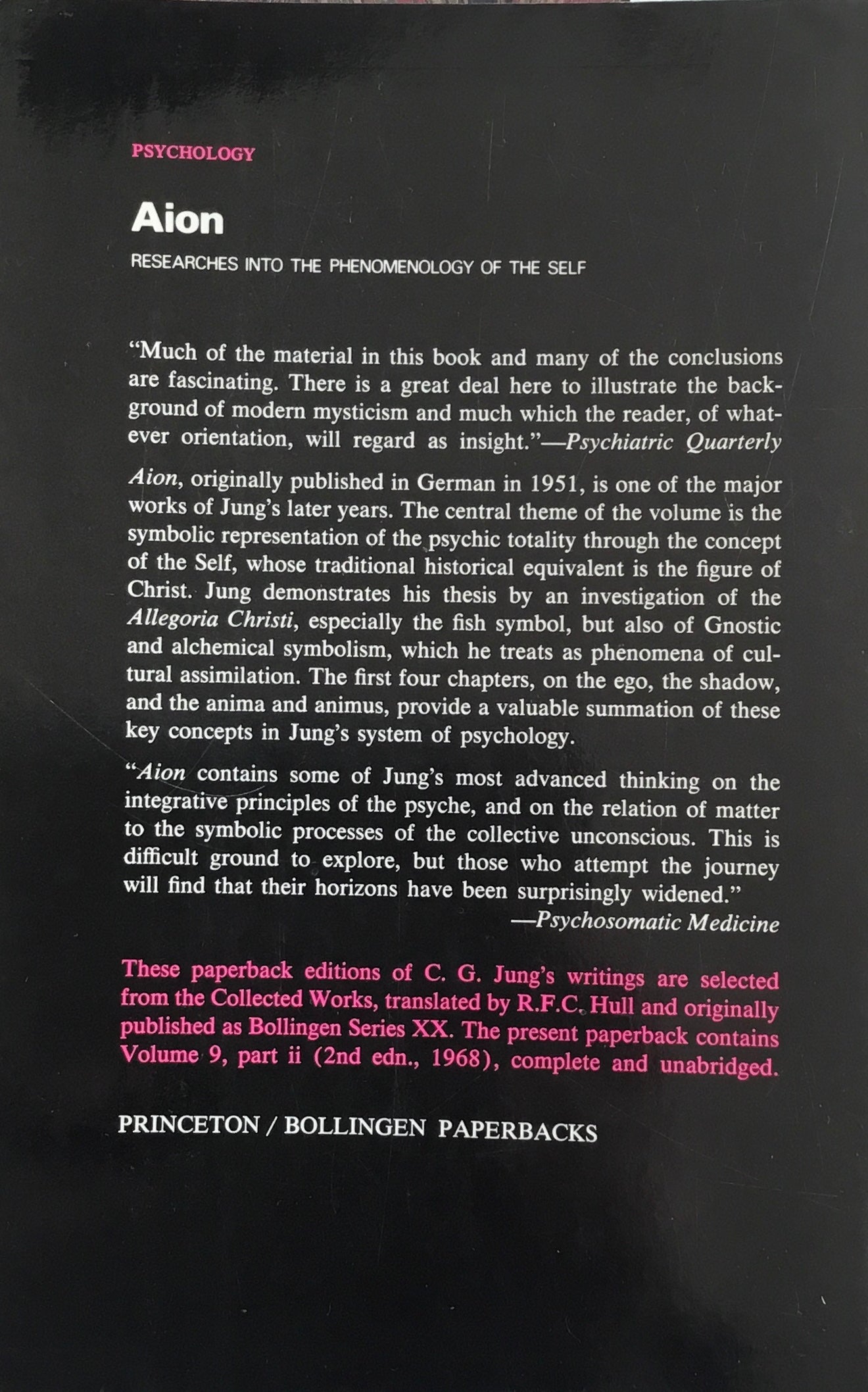 Aion Researches into the Phenomenology of the Self C.G.ユング