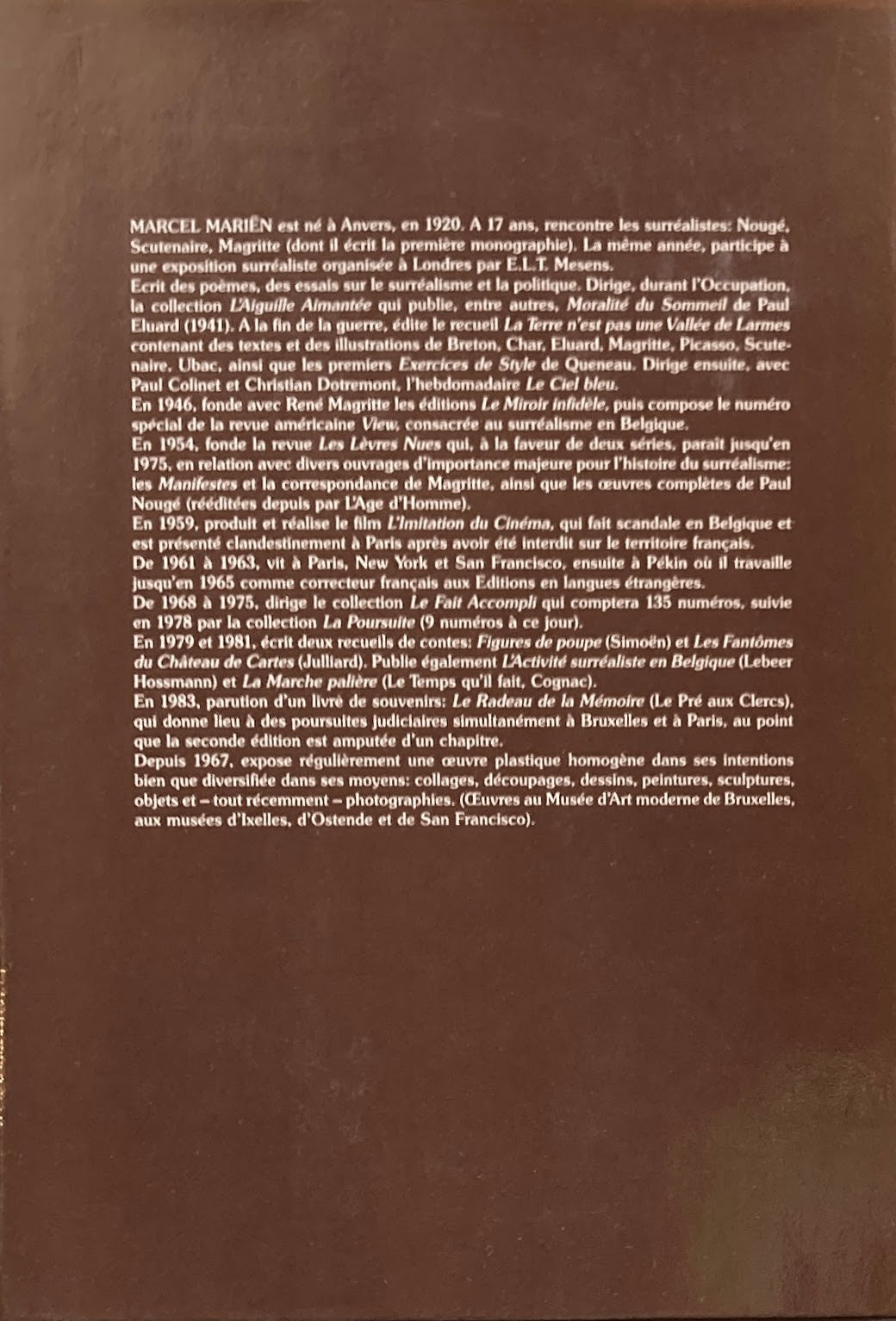 Le Femme Entrouverte Marcel Marien Woman Ajar