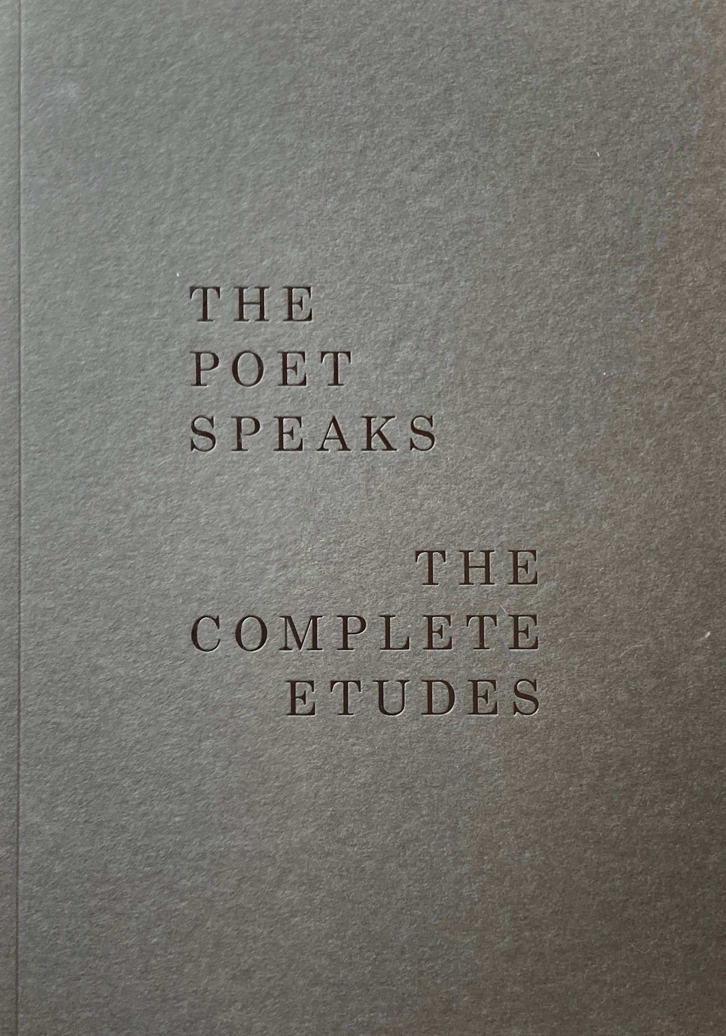 The Poet Speaks The Complete Etudes キンズバーグへのオマージュ