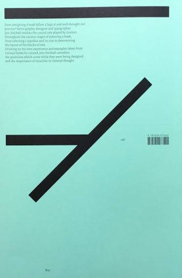 Systematic Book Design? Jost Hochuli ヨースト・ホフリ
