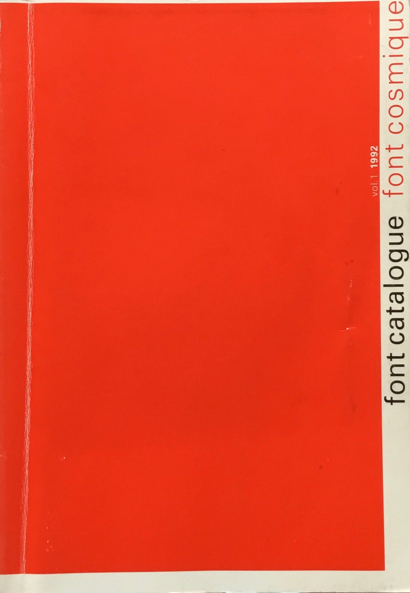 フォントカタログ vol.1 font cosmique 1992