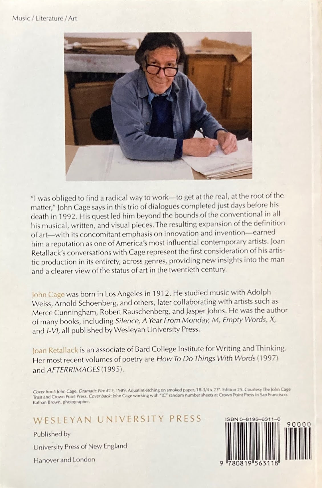 Musicage Cage Muses on Words, Art, Music Jhon Cage in Conversation with Joan Retallack ジョン・ケージ