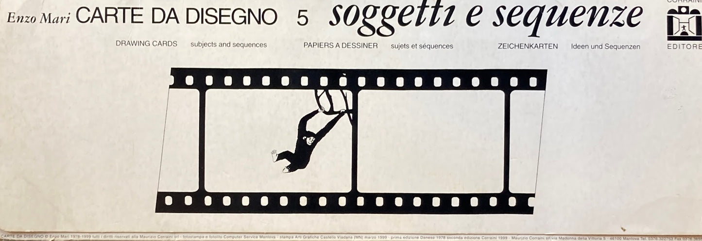 Carte da disegno 5 soggetti e sequenze Enzo Mari エンツォ・マリ