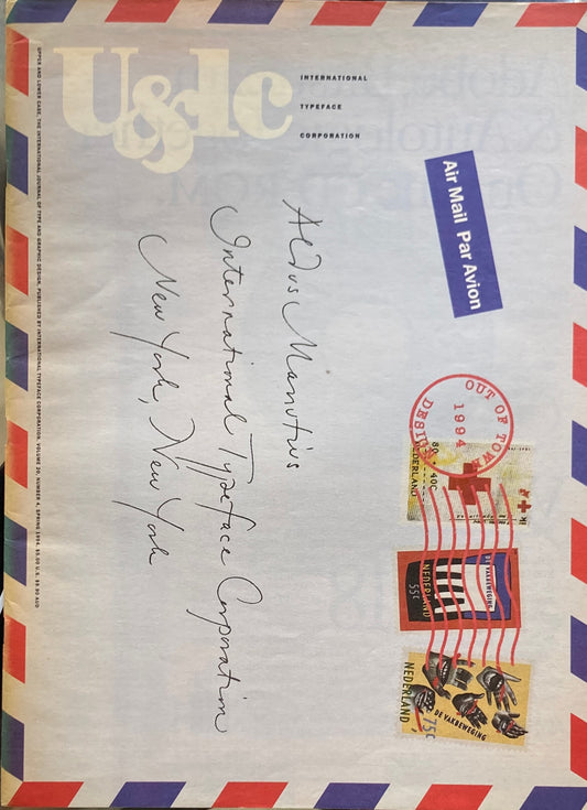 U&lc Upper and lower case volume20.Number4. 1994 SPRING