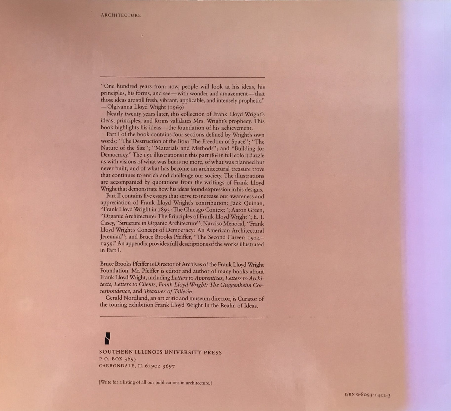 FRANK LLOYD WRIGHT IN THE REALM OF IDEAS フランク・ロイド・ライト