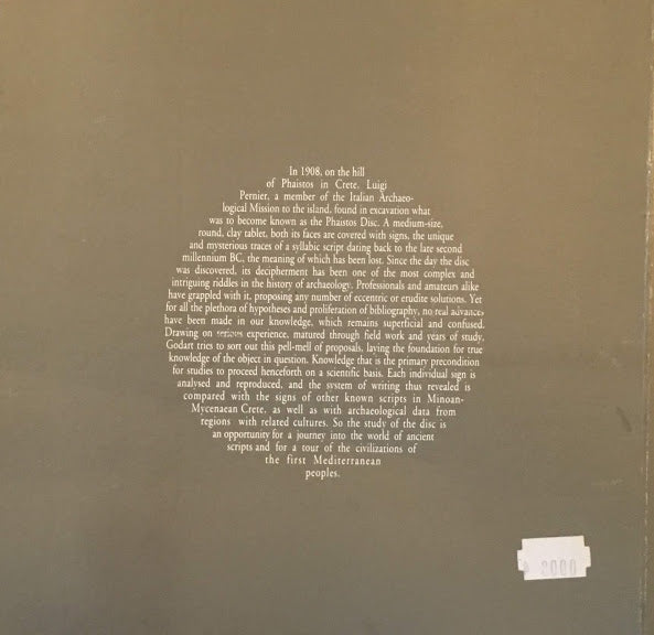 The Phaistos Disc The Enigma Of An Aegean Script エーゲ文字の謎