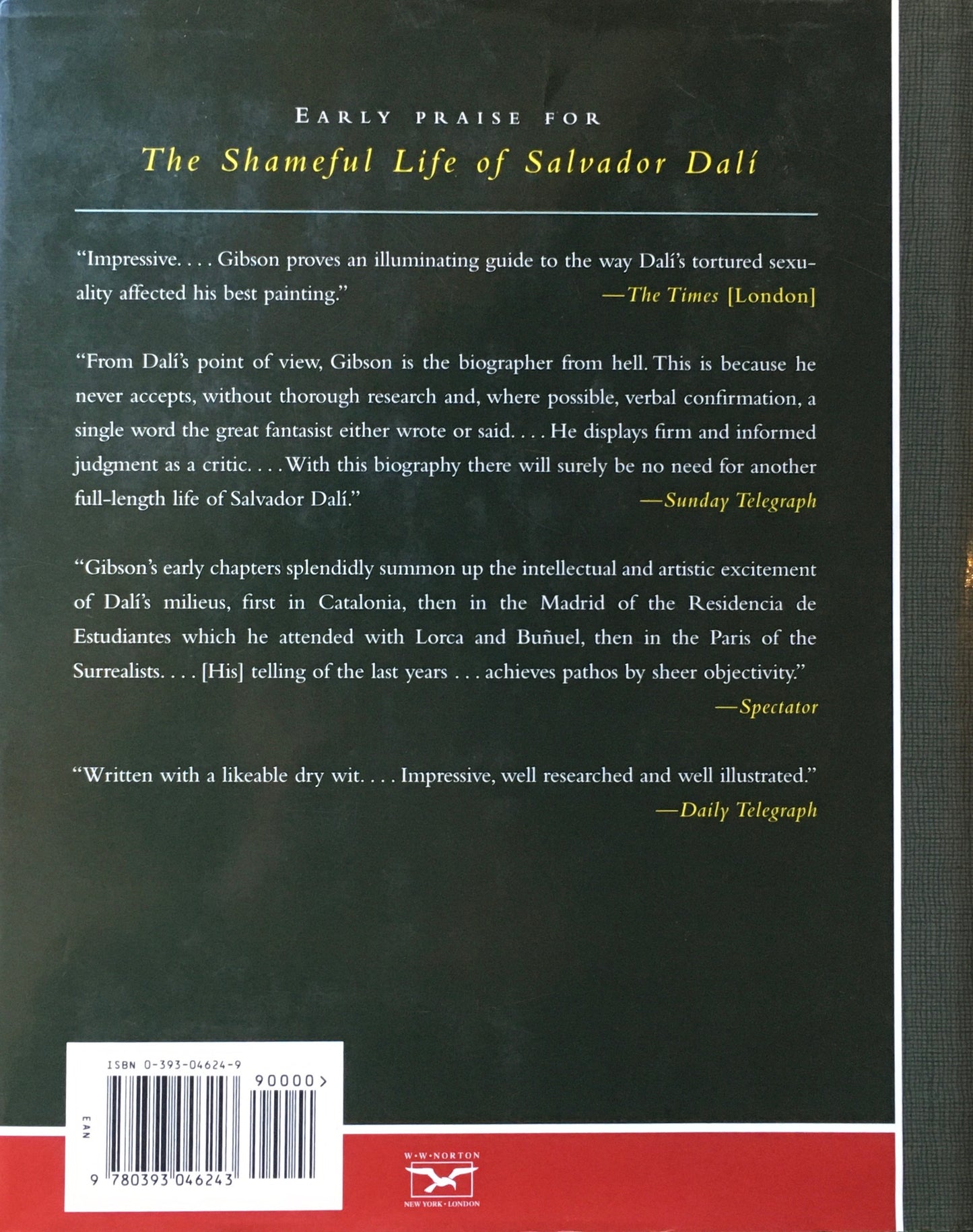 THE SHAMEFUL LIFE OF SALVADOR DALI IAN GIBSON