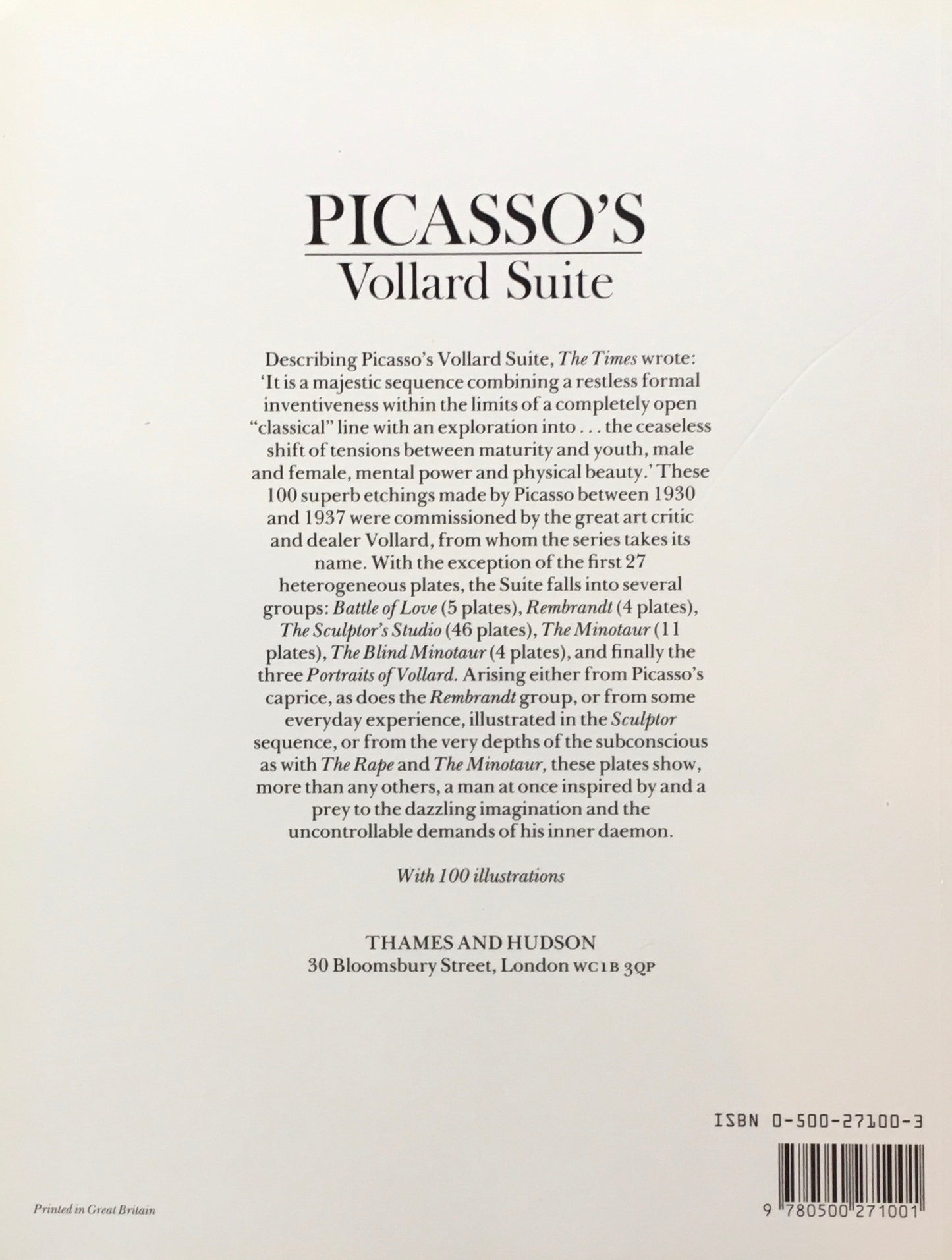 Picasso's Vollard Suite