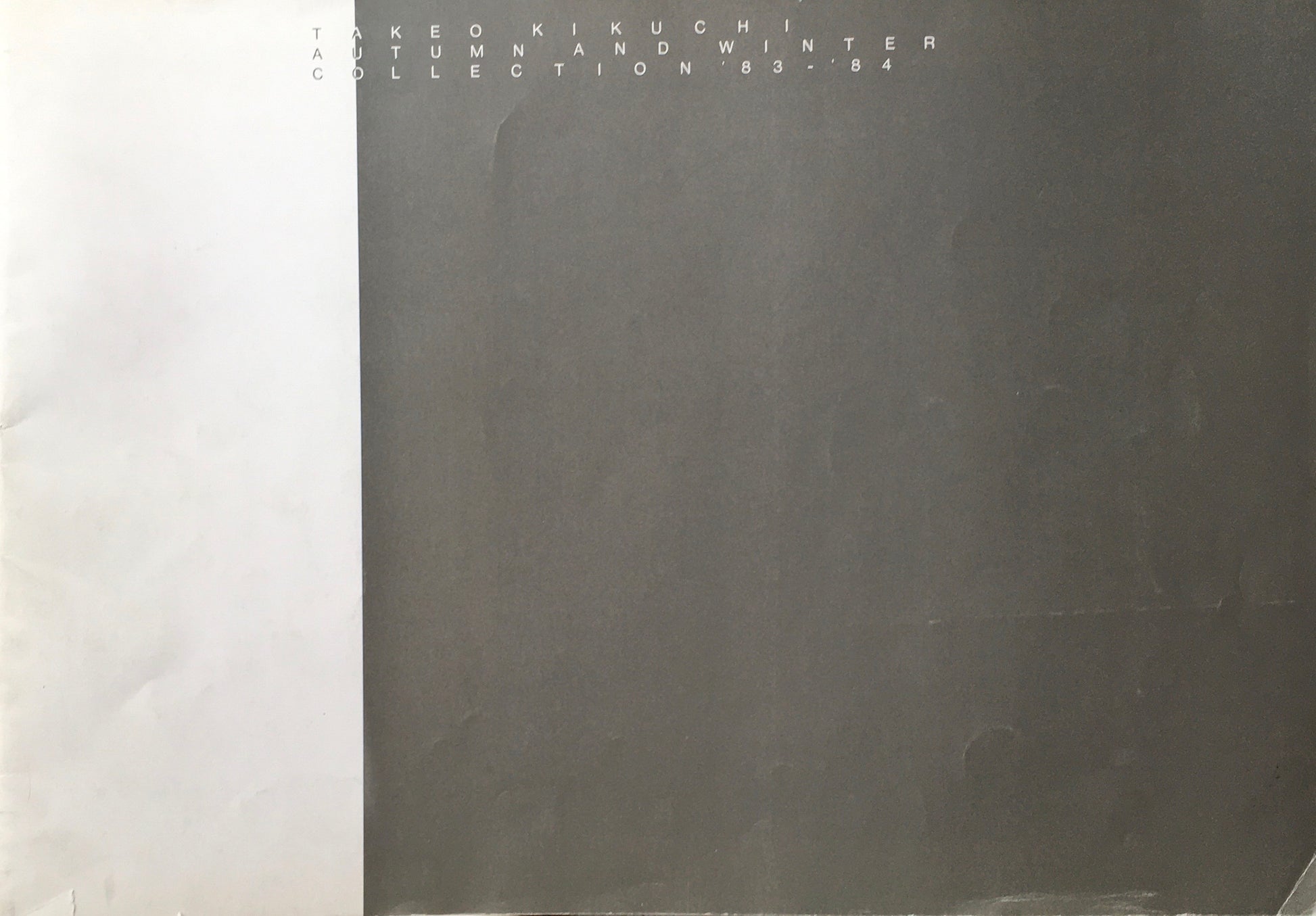 TAKEO KIKUCHI AUTUMN AND WINTER COLLECTION '83-'84 Photographs by Shoji Ueda 植田正治 MEN'S BIGI オリジナル版