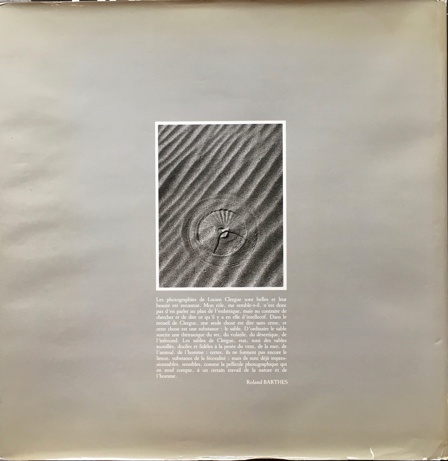 LUCIEN CLERGUE LANGAGE DES SABLES
