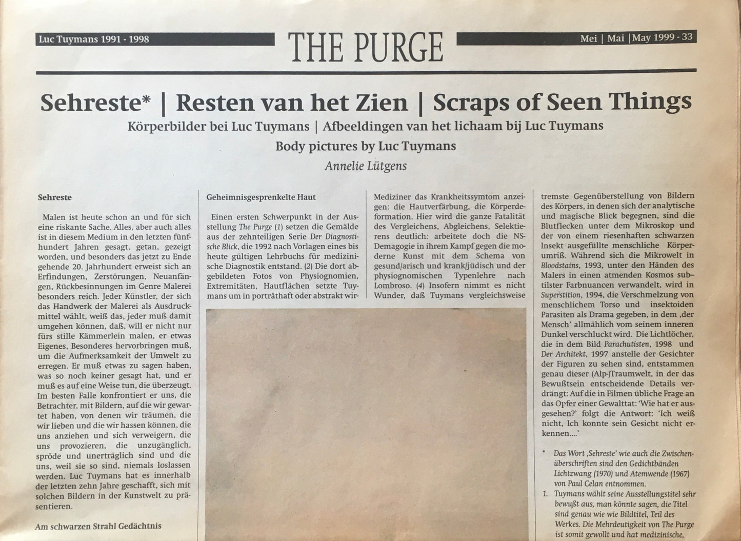 THE PURGE Luc Tuymans