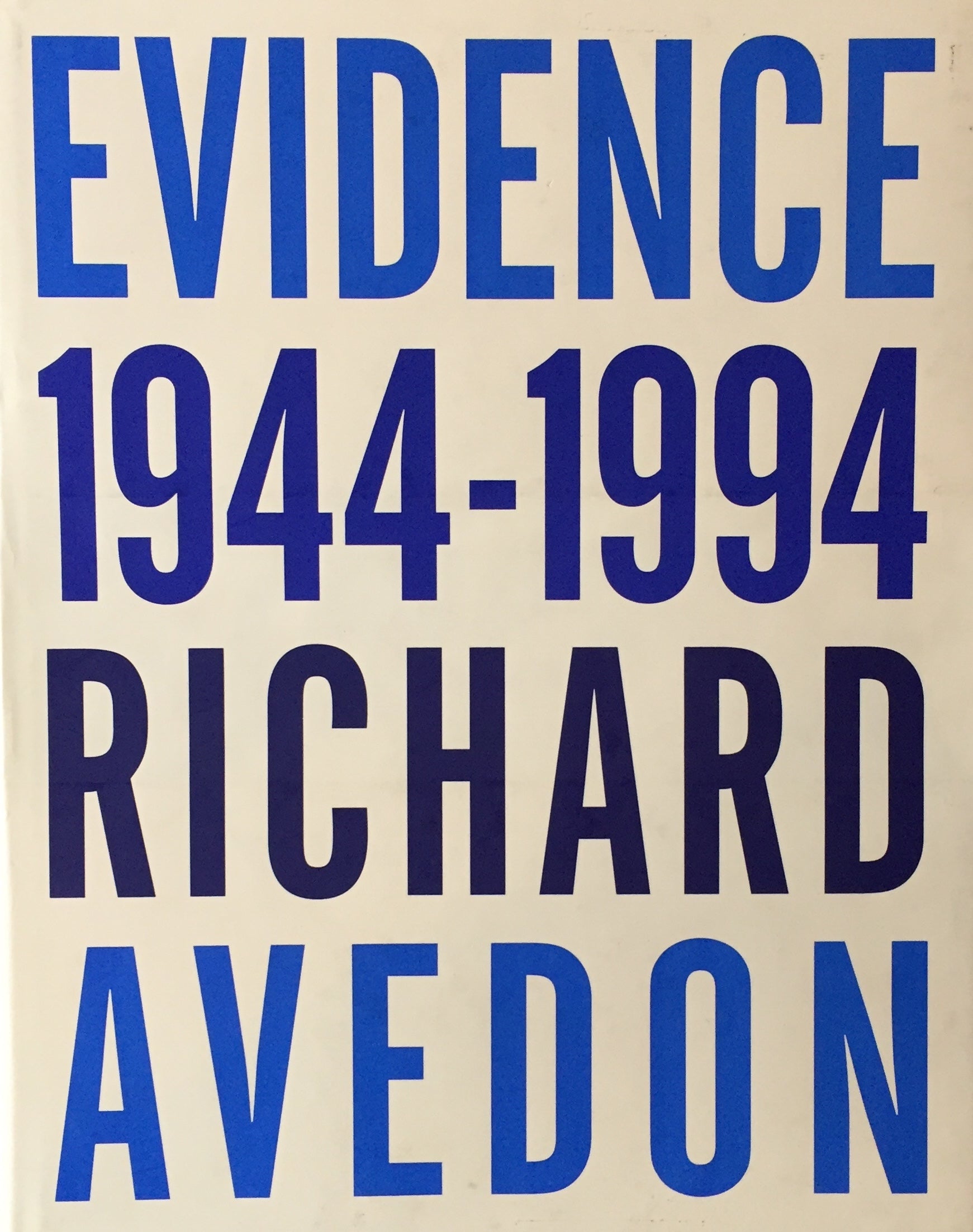 リチャード・アヴェドン RICHARD AVEDON  EVIDENCE 1944-1994