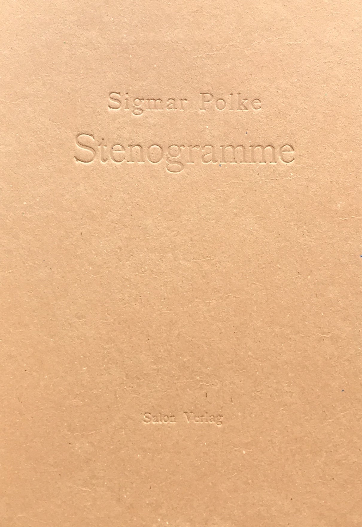Stenogramme Sigmar polke シグマー・ポルケ 限定350部