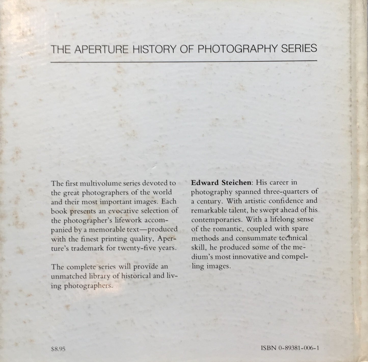 Edward Steichen Aperture History of Photography Series エドワード・スタイケン写真集