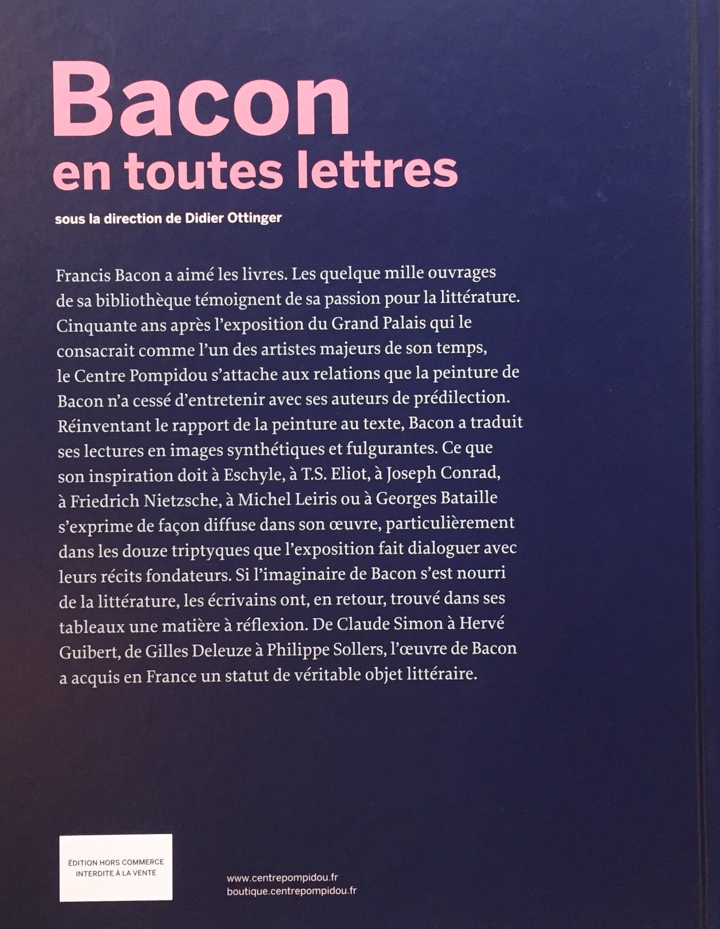 Bacon en toutes lettres Center Pompidou フランシス・ベーコン