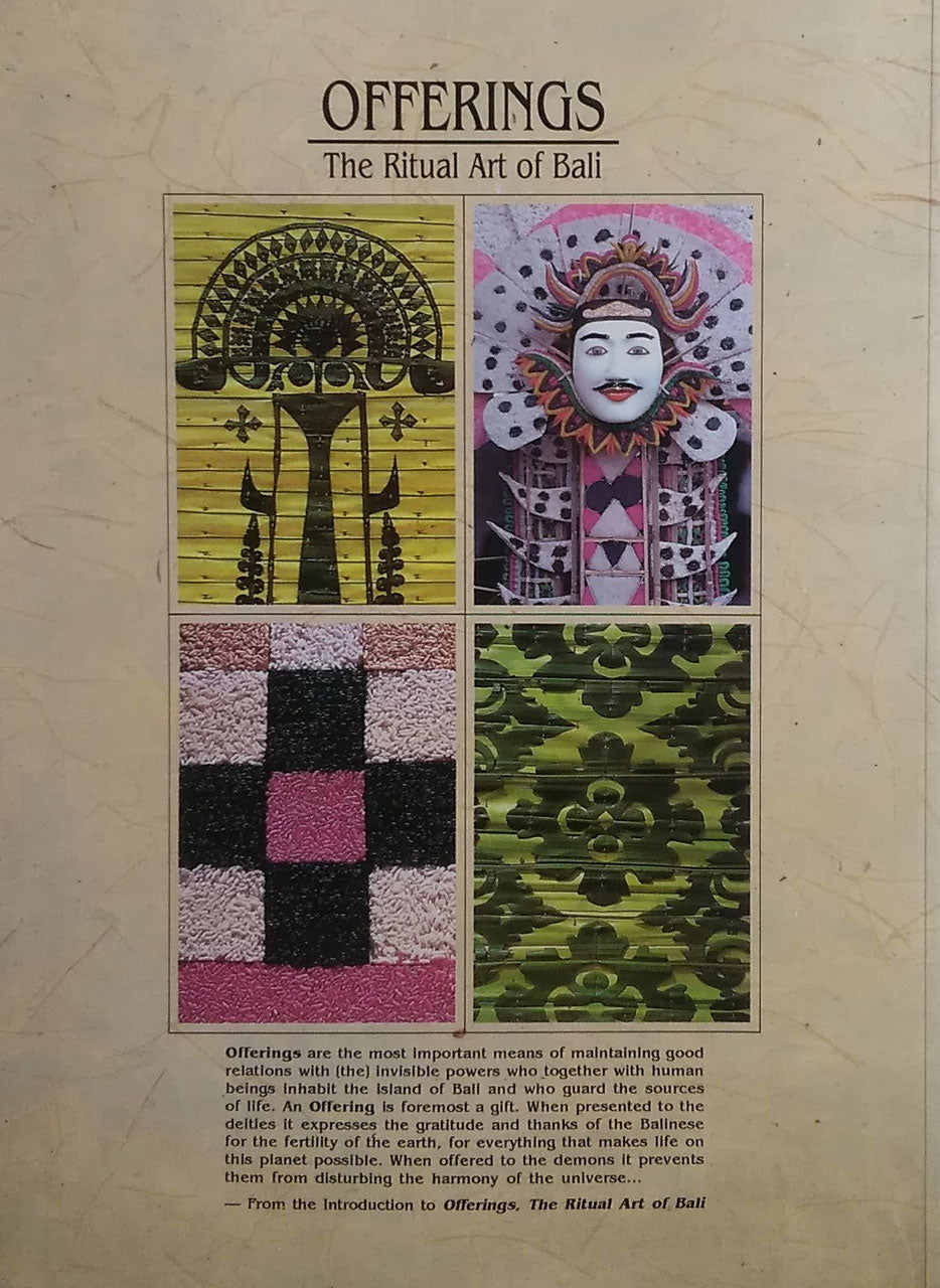 Offerings the ritual art of Bali バリの儀式芸術