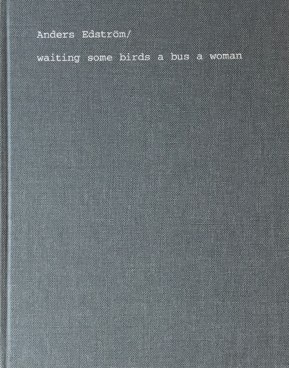 Anders Edström waiting some birds a bus a woman and spidernets places a crew