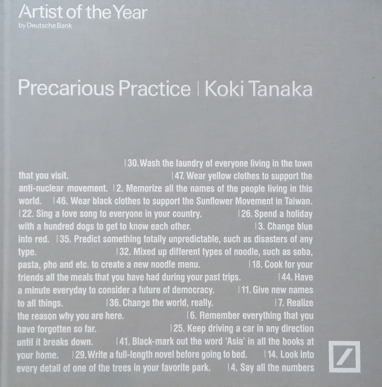 田中功起 Precarious Practice Artist of the Year 2015