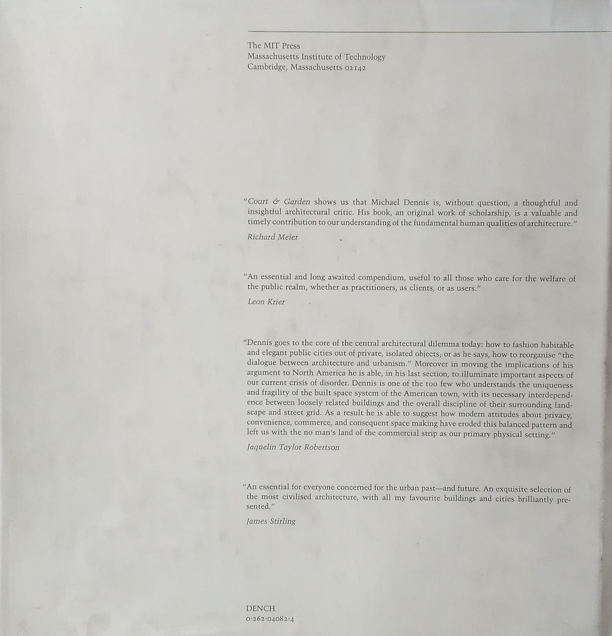 Court & Garden from the french hotel to the city of Modern Architecture Michael Dennis