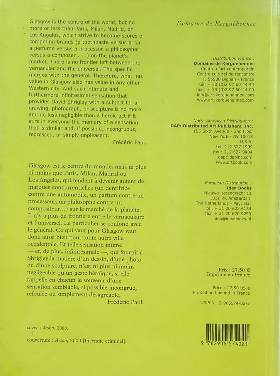 David Shrigley デイヴィッド・シュリグリー Domain de Kerguehennec