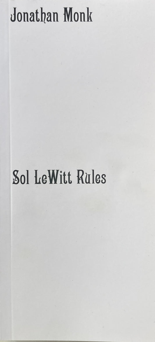 SOL LEWITT RULES by Jonathan Monk　ジョナサン・モンク