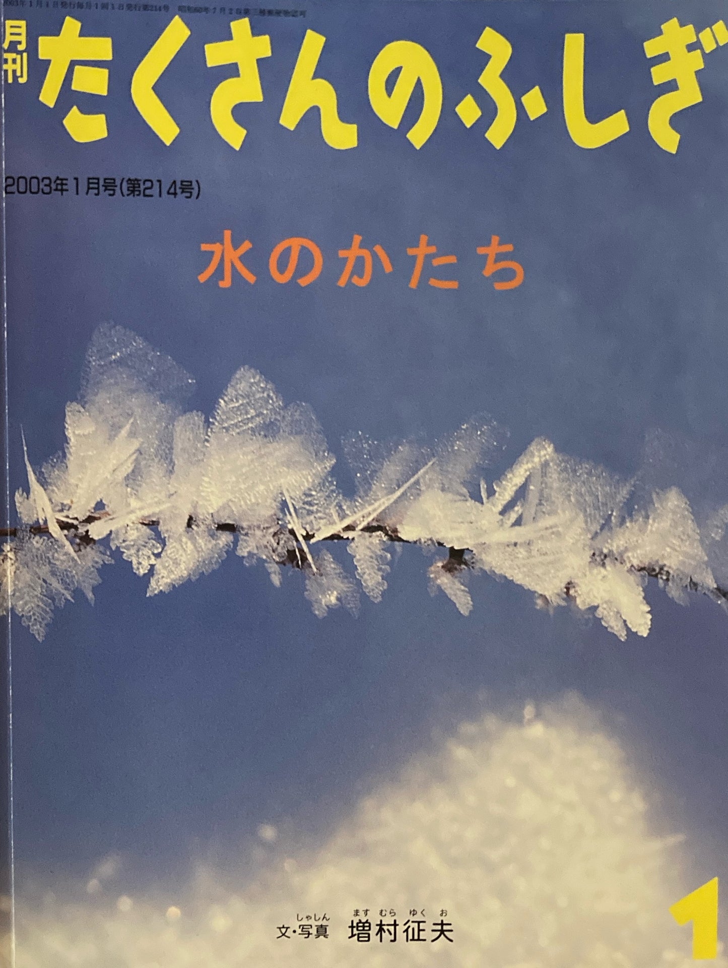 水のかたち　たくさんのふしぎ214号　2003年1月号