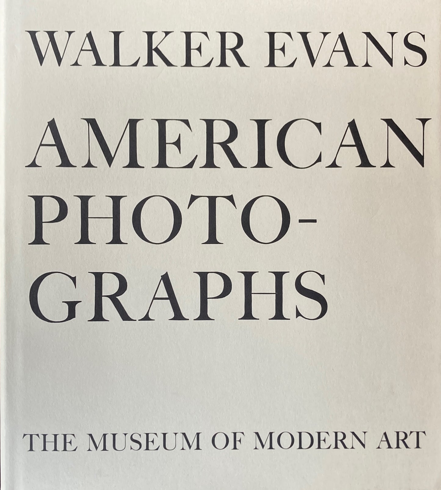 AMERICAN PHOTOGRAPHIS　Walker Evans　ウォーカー・エヴァンス写真集